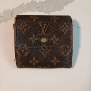Louis Vuitton Bi-Fold Wallet Purse Monogram Leather Authentic